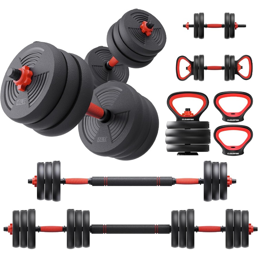 Adjustable Dumbbells Set, 60LB - Dumbbell Set review and price