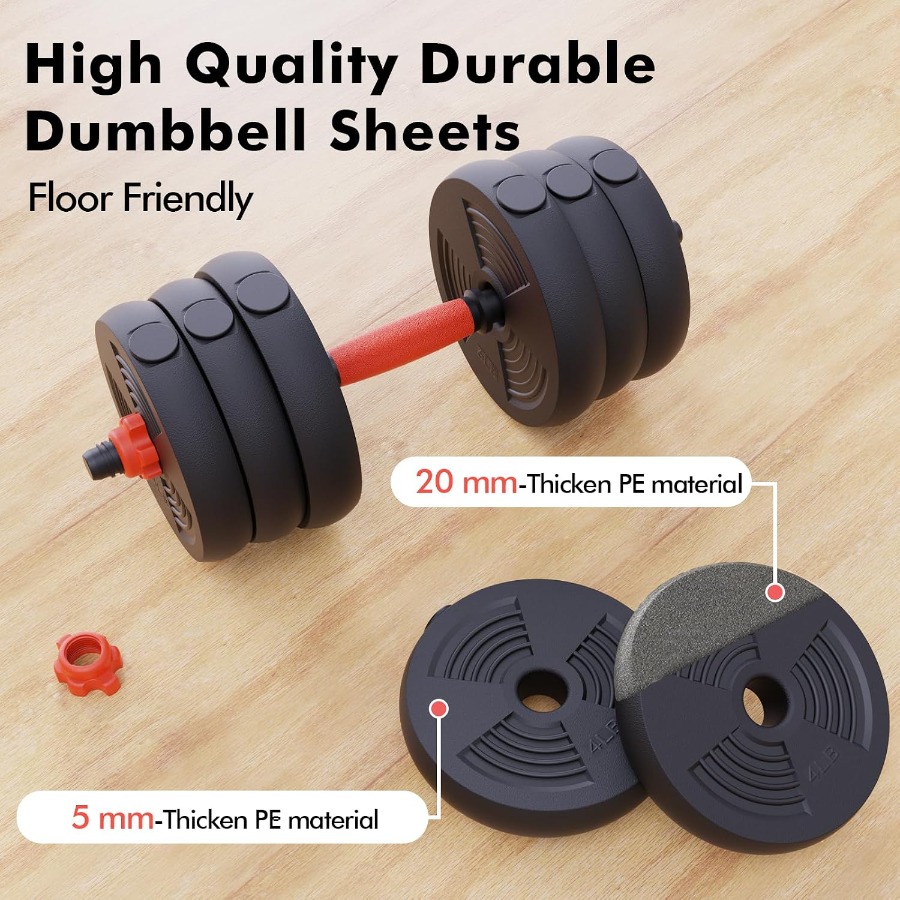 Adjustable Dumbbells Set, 60LB - Dumbbell Set review and price