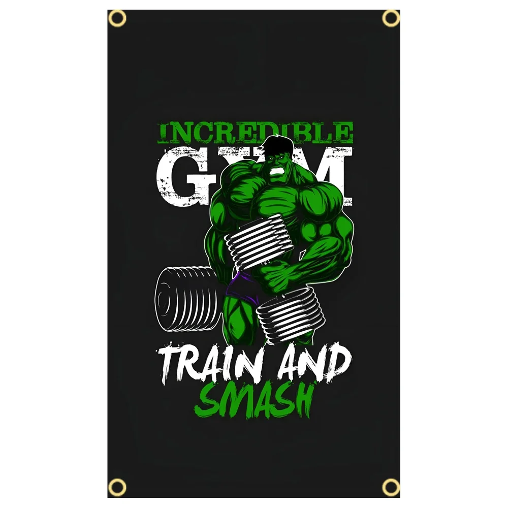 GYM Flag Message Signs Slogan  - Sports Equipment Poster review and price